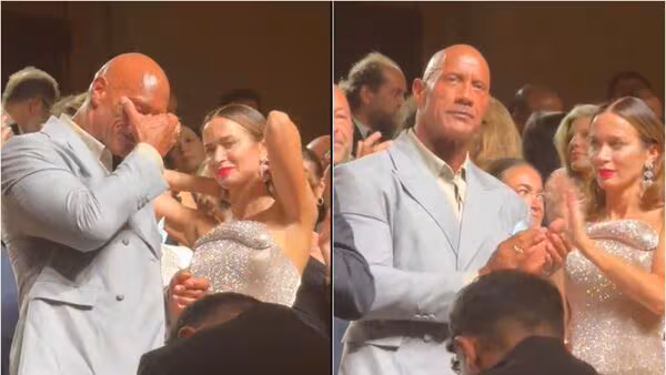Dwayne johnson in tears
