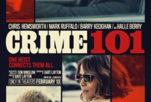 Crime 101 movie poster featuring Chris Hemsworth and ensemble cast